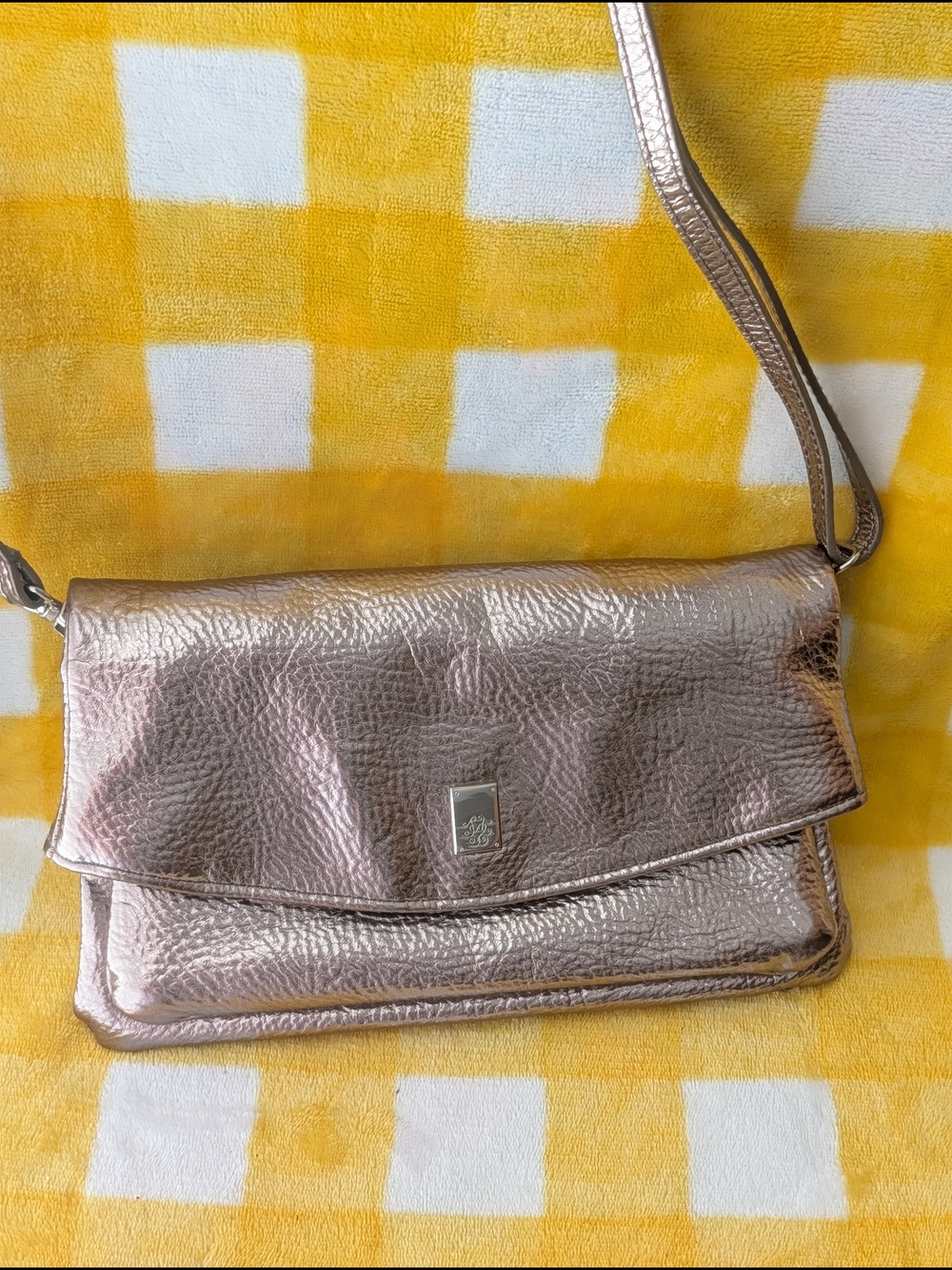 Jessica Simpson Metallic Crossbody Clutch